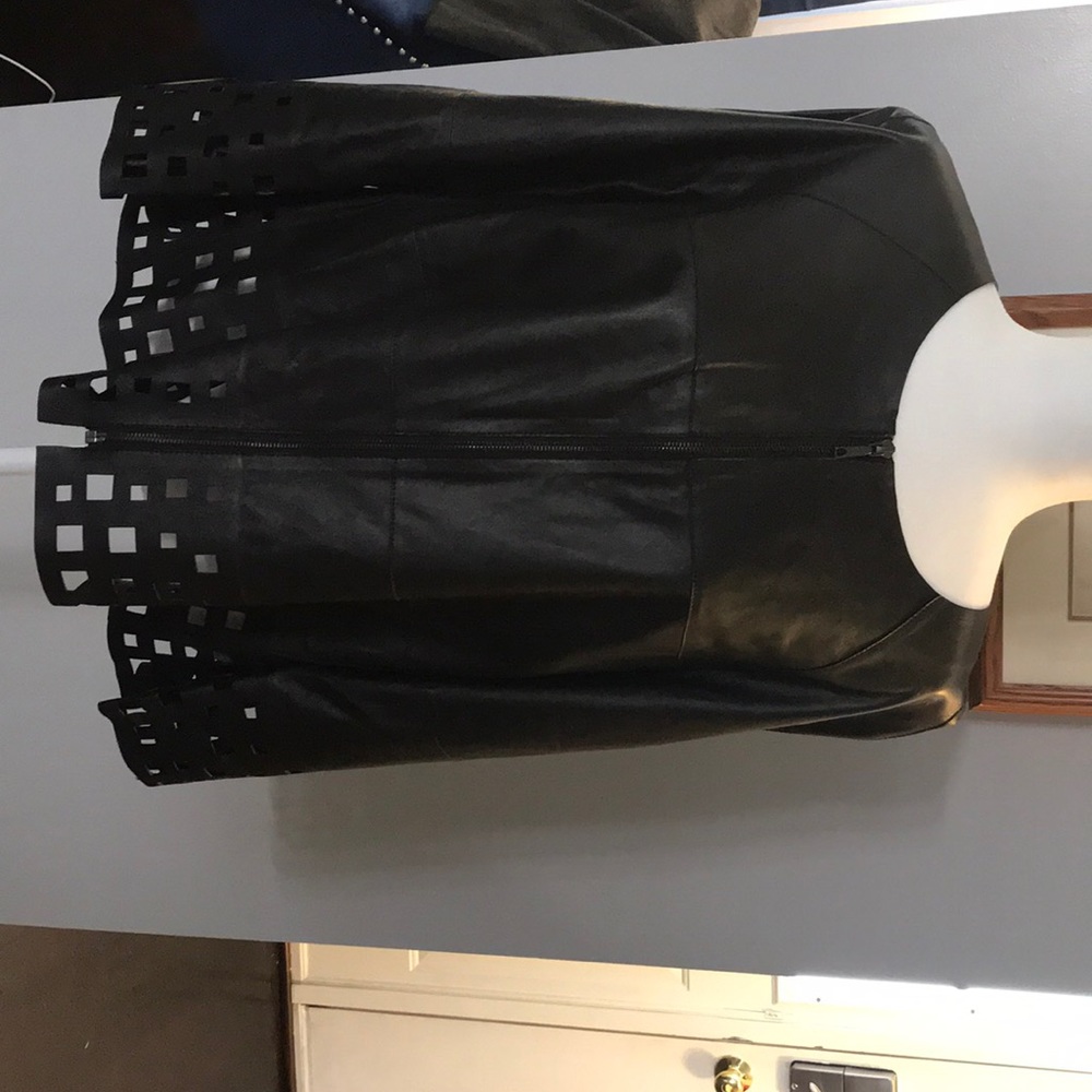 Black leather shirt/jacket